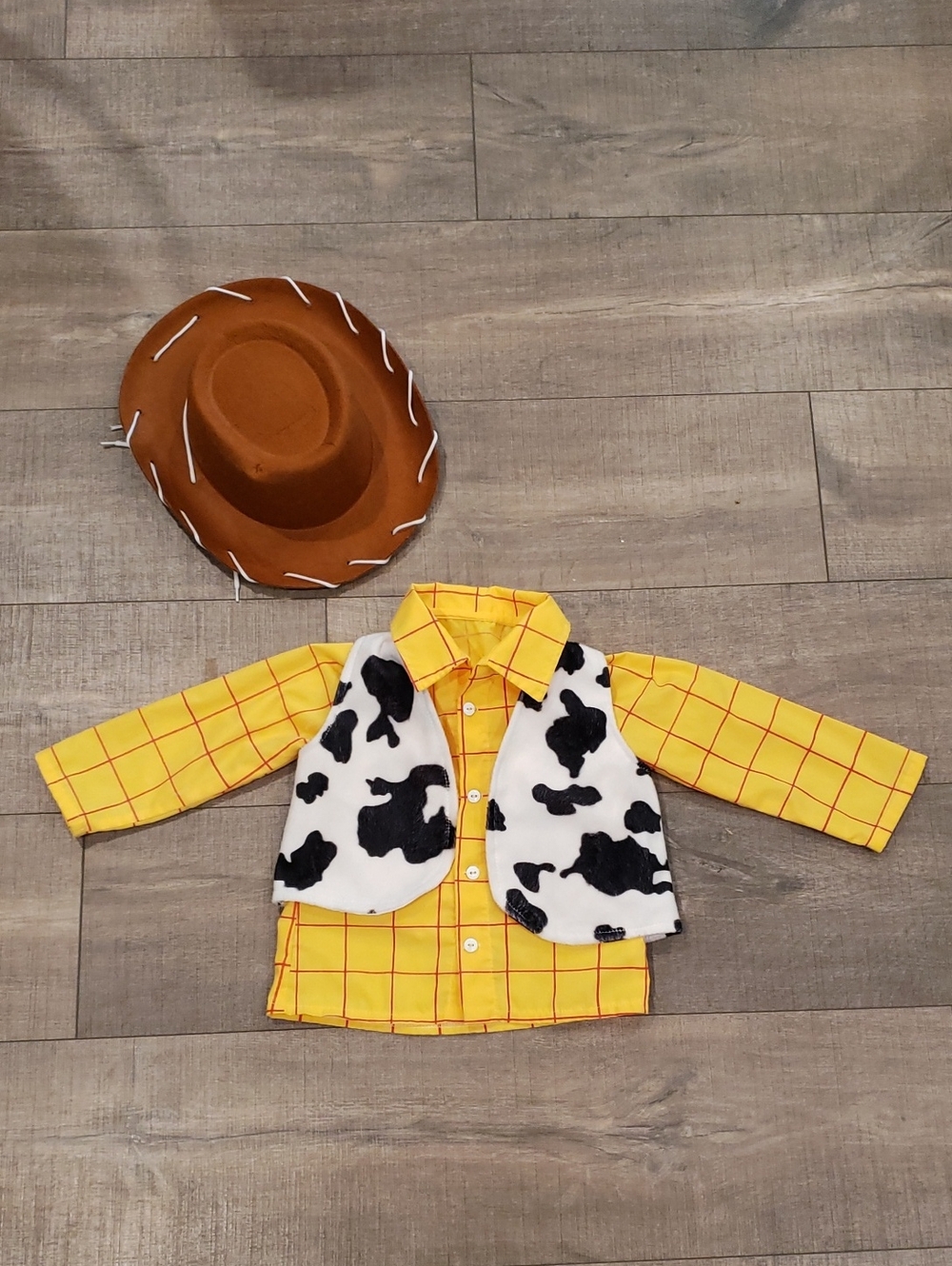 Disney Woody from Toy Plaid Shirt with Cowprint Vest and Hat (3pc)